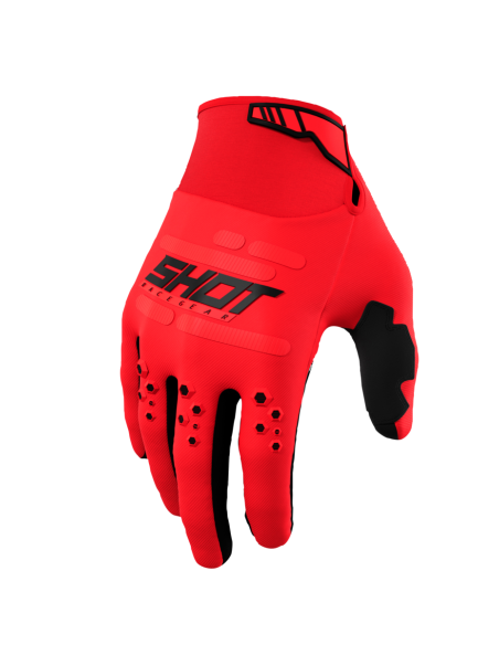 Gants cross Shot Vision - Rouge