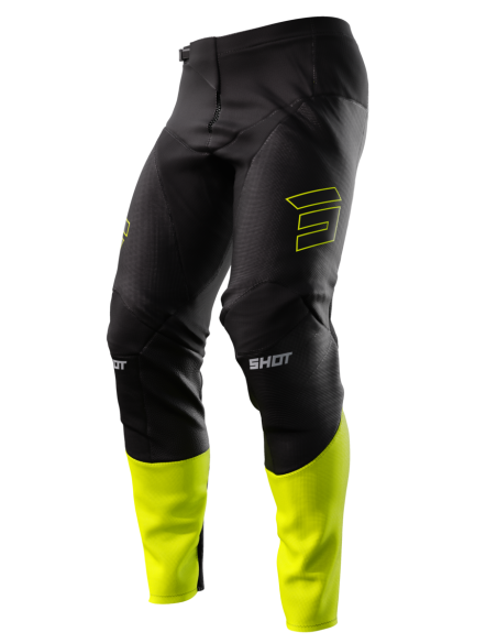Pantalon cross Shot 2024 Contact Patrol - Noir Jaune Fluo