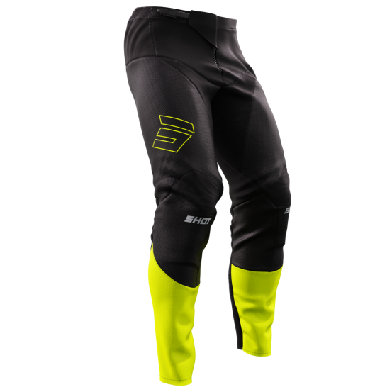 Pantalon cross Shot 2024 Contact Patrol - Noir Jaune Fluo