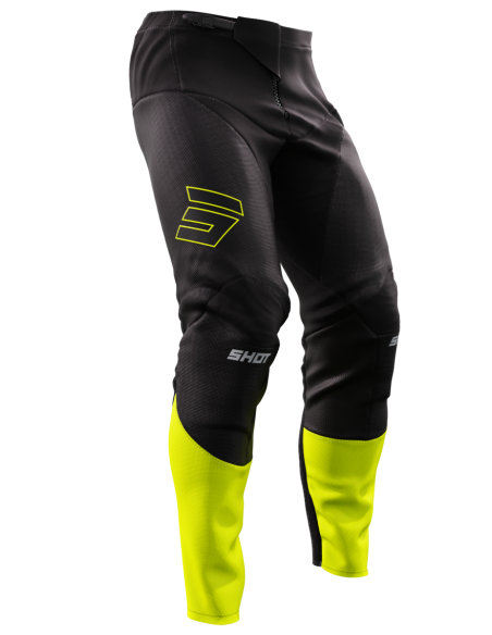 Pantalon cross Shot 2024 Contact Patrol - Noir Jaune Fluo