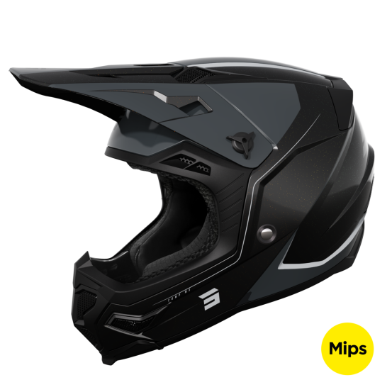 Casque cross Shot Core Comp - Noir Pearly