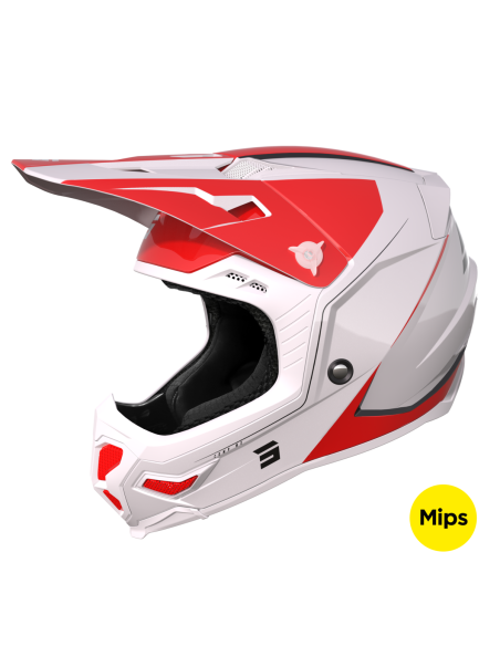 Casque cross Shot 2023 Core Comp - Rouge Pearly