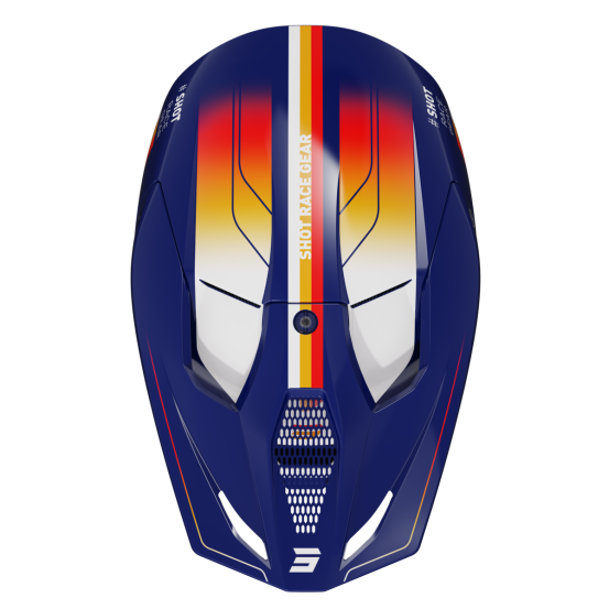 Casque cross Shot 2024 Furious Aim - Bleu Glossy