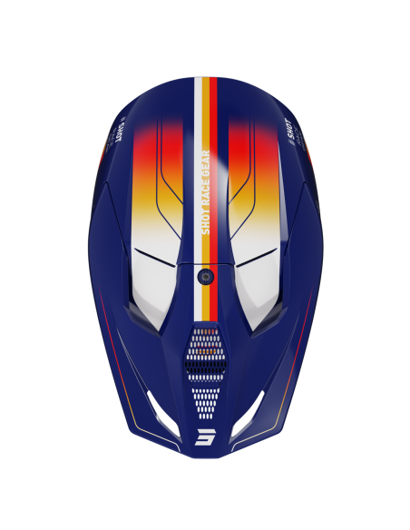 Casque cross Shot 2024 Furious Aim - Bleu Glossy