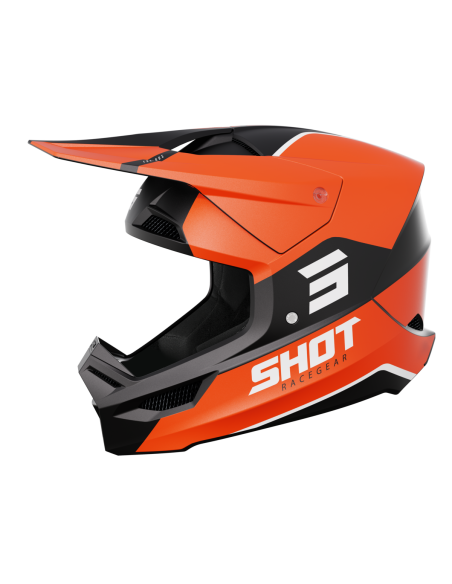 Casque cross Shot 2024 Furious Bolt - Orange Glossy