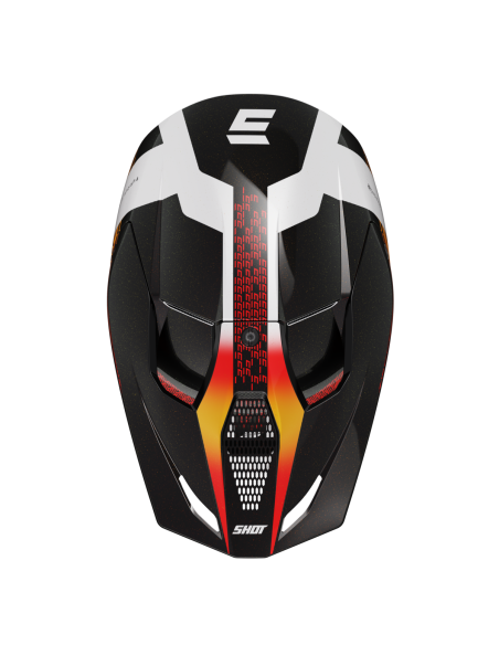 Casque cross Shot 2024 Furious Electron - Orange Glossy