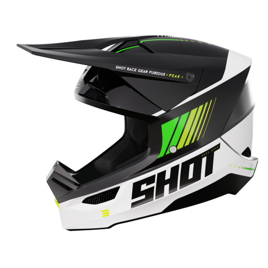 Casque cross Shot 2024 Furious Peak - Vert Glossy