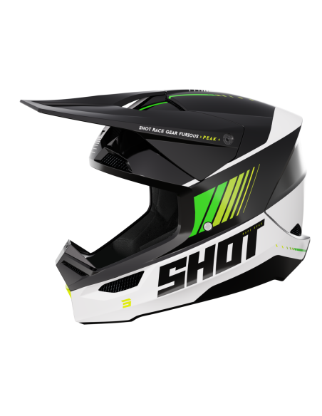 Casque cross Shot 2024 Furious Peak - Vert Glossy