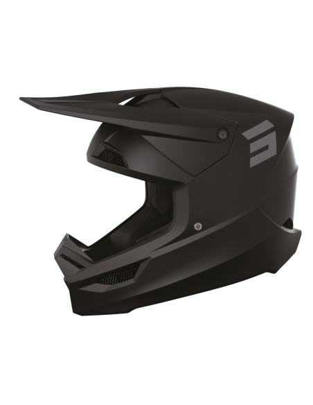 Casque cross Shot Furious Solid - Noir Mat