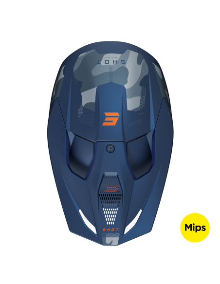 Casque cross Shot 2024 Race Battle - Bleu Mat