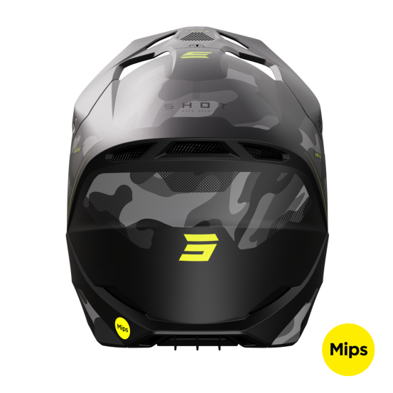 Casque cross Shot 2024 Race Battle - Jaune Mat