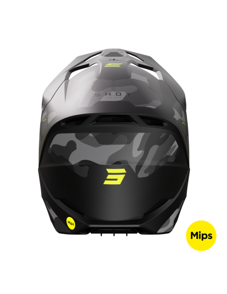 Casque cross Shot 2024 Race Battle - Jaune Mat