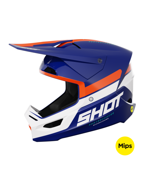 Casque cross Shot 2024 Race Iron - Orange Glossy
