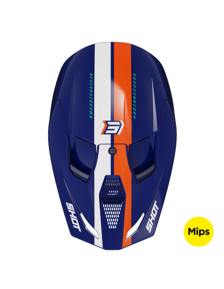 Casque cross Shot 2024 Race Iron - Orange Glossy