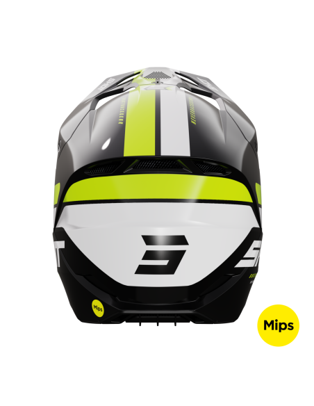Casque cross Shot 2024 Race Iron - Jaune Glossy