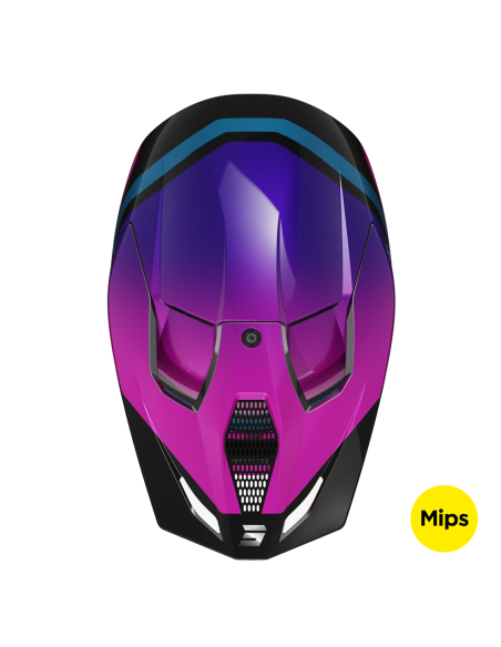 Casque cross Shot Race Sky - Violet Chrome