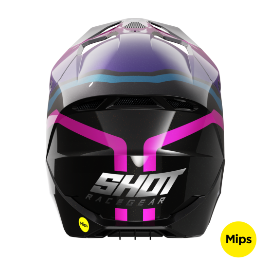 Casque cross Shot Race Sky - Violet Chrome