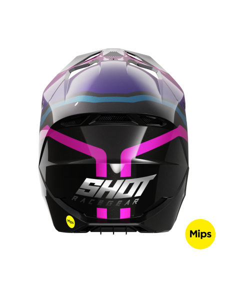Casque cross Shot Race Sky - Violet Chrome