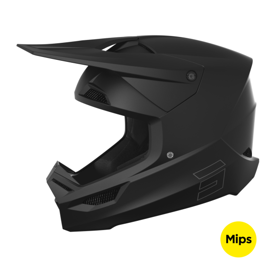Casque cross Shot Race Solid - Noir Mat