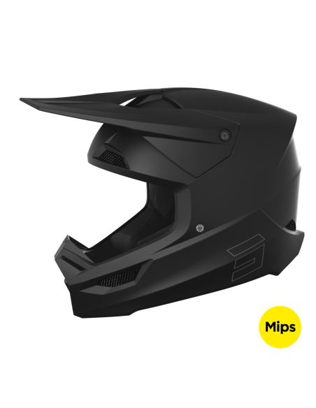 Casque cross Shot Race Solid - Noir Mat