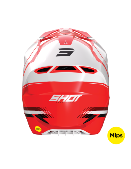 Casque cross Shot Race Tracer - Rouge