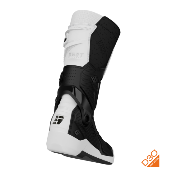 Bottes cross Shot Race 8 - Blanc Noir Chrome