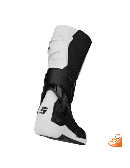 Bottes cross Shot Race 8 - Blanc Noir Chrome