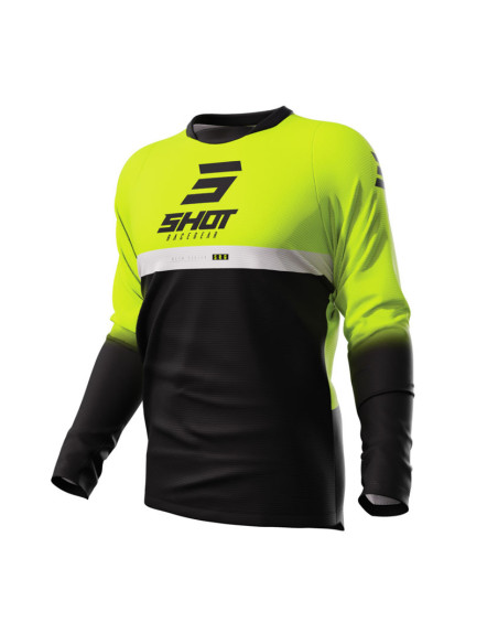 Maillot cross Shot 2023 Devo Reflex - Jaune Fluo