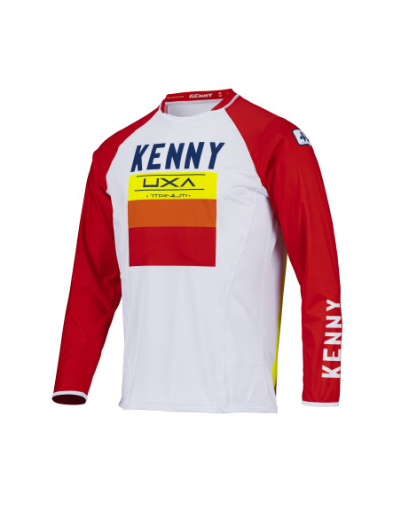 Maillot cross Kenny 2022 Titanium - Rouge Blanc