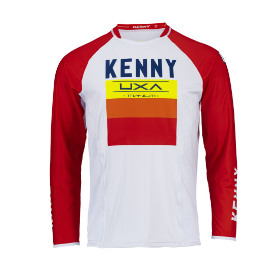 Maillot cross Kenny 2022 Titanium - Rouge Blanc