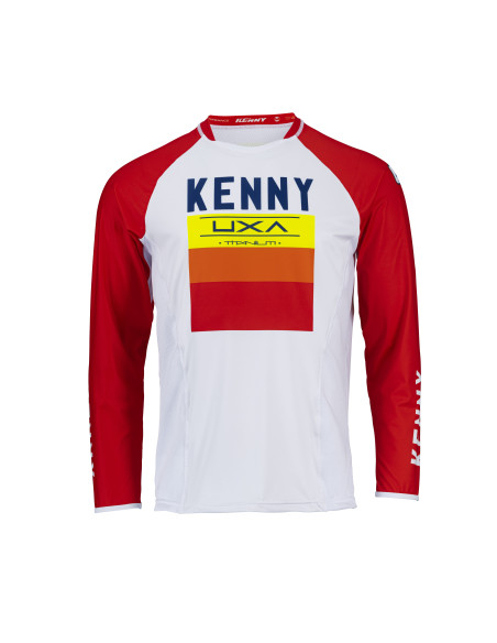 Maillot cross Kenny 2022 Titanium - Rouge Blanc