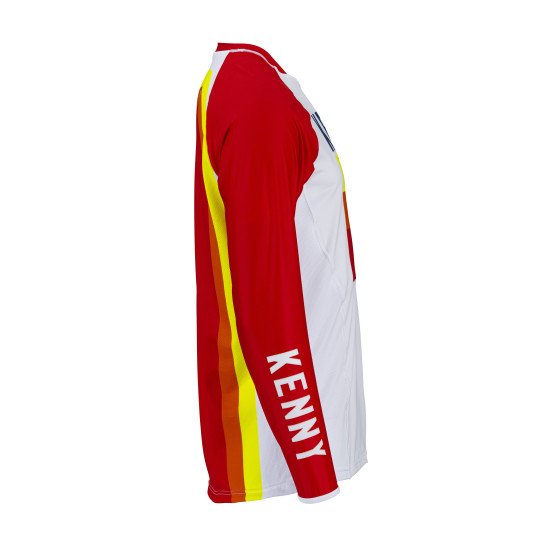 Maillot cross Kenny 2022 Titanium - Rouge Blanc