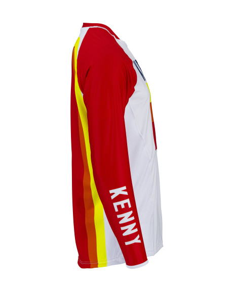 Maillot cross Kenny 2022 Titanium - Rouge Blanc