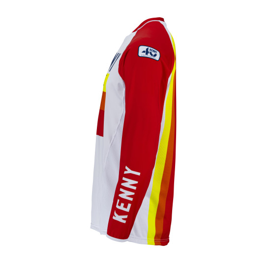 Maillot cross Kenny 2022 Titanium - Rouge Blanc