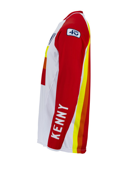 Maillot cross Kenny 2022 Titanium - Rouge Blanc