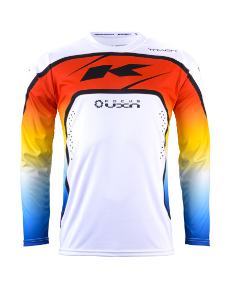 Maillot cross Kenny 2024 Track Focus - Gradient Gris Rouge
