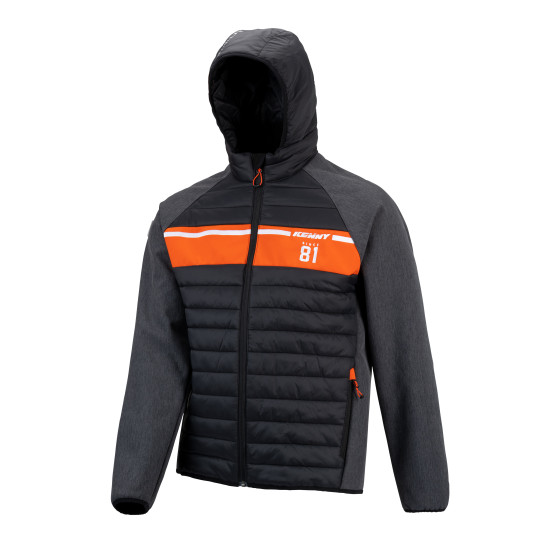 Veste Hybride Kenny Racing - Noir Orange Fluo