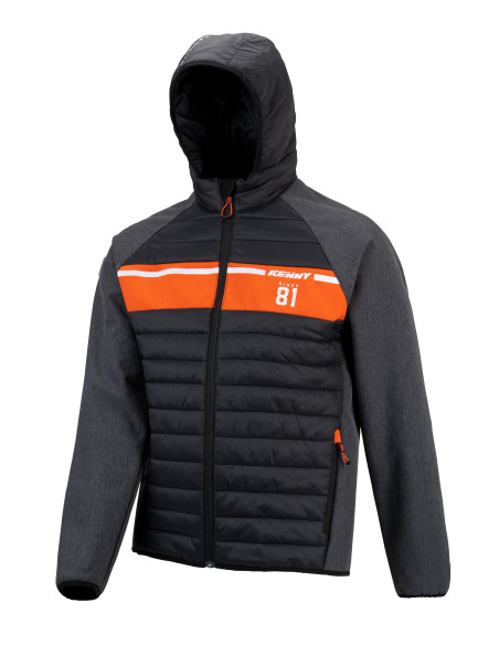 Veste Hybride Kenny Racing - Noir Orange Fluo