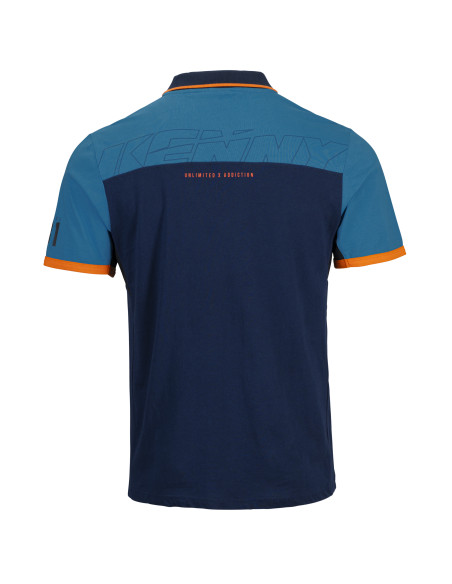 Polo Kenny - Bleu Orange Fluo