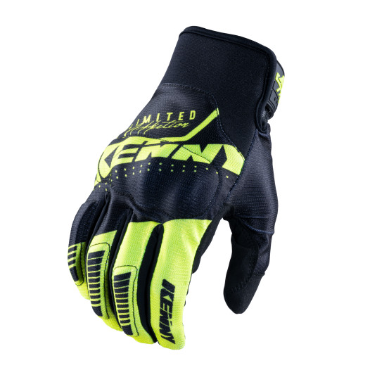 Gants cross Kenny Defender - Noir Jaune Fluo