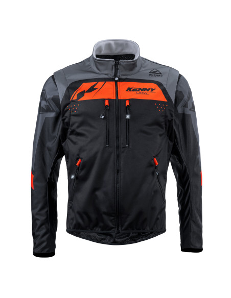 Veste enduro Kenny Softshell - Noir Orange