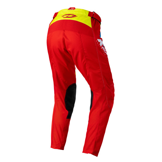 Pantalon cross enfant Kenny Track Focus - Jaune Fluo Rouge