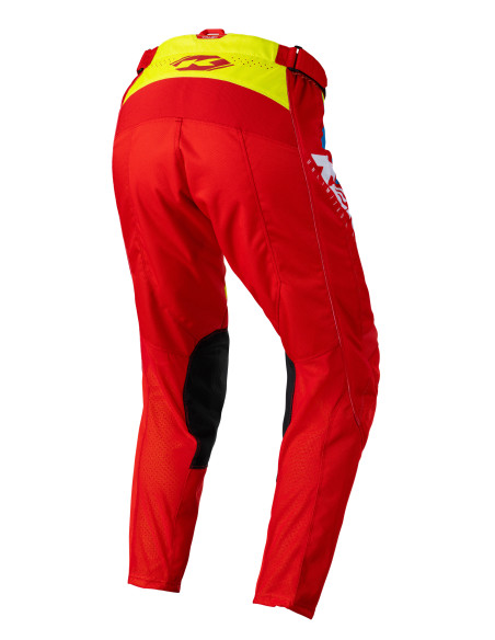 Pantalon cross enfant Kenny Track Focus - Jaune Fluo Rouge