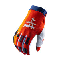 Gants cross Pull-In by Kenny Race - Bleu Orange Rouge