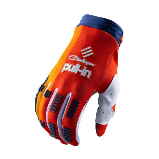 Gants cross Pull-In by Kenny Race - Bleu Orange Rouge