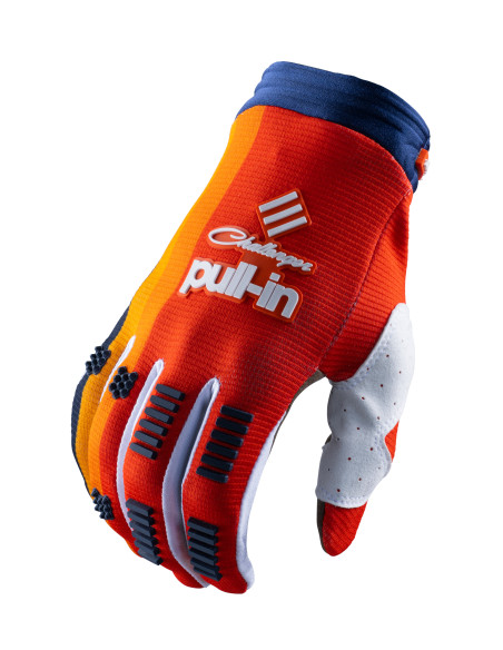 Gants cross Pull-In by Kenny Race - Bleu Orange Rouge