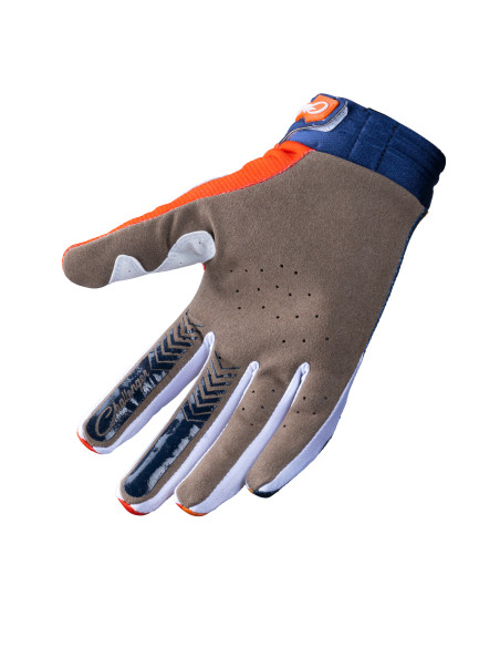 Gants cross Pull-In by Kenny Race - Bleu Orange Rouge