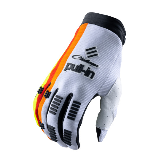 Gants cross Pull-In by Kenny Race - Jaune Fluo Rouge Orange