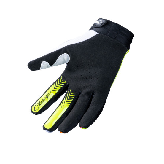 Gants cross Pull-In by Kenny Race - Jaune Fluo Rouge Orange