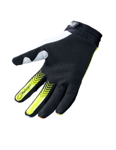 Gants cross Pull-In by Kenny Race - Jaune Fluo Rouge Orange